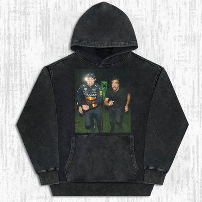 Max Verstappen & Fernando Alonso In Minecraft T-shirt/Sweatshirt/Hoodie