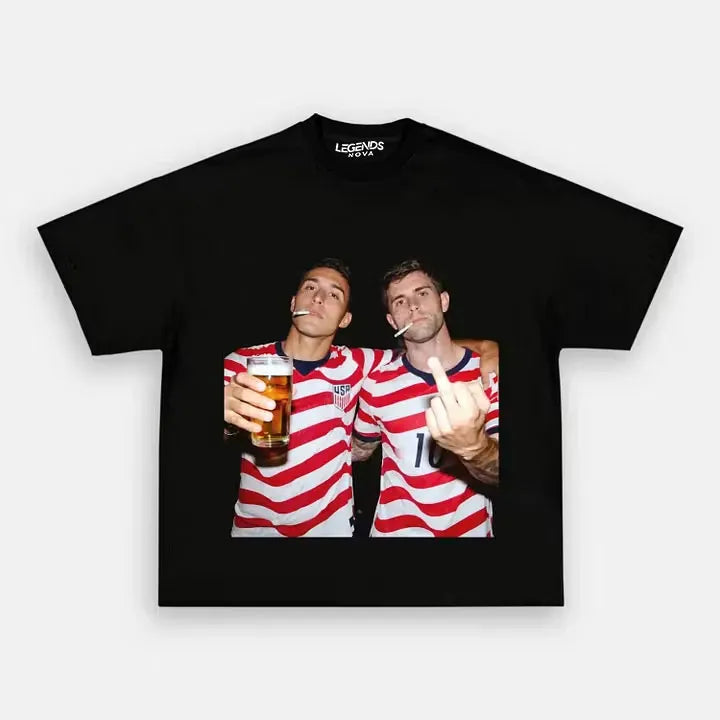 Sergiño Dest & Christian Pulisic American Soccer Style Tee 1.2