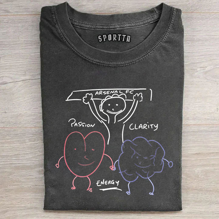 Passion Energy Clarity Arsenal Arteta T-Shirt