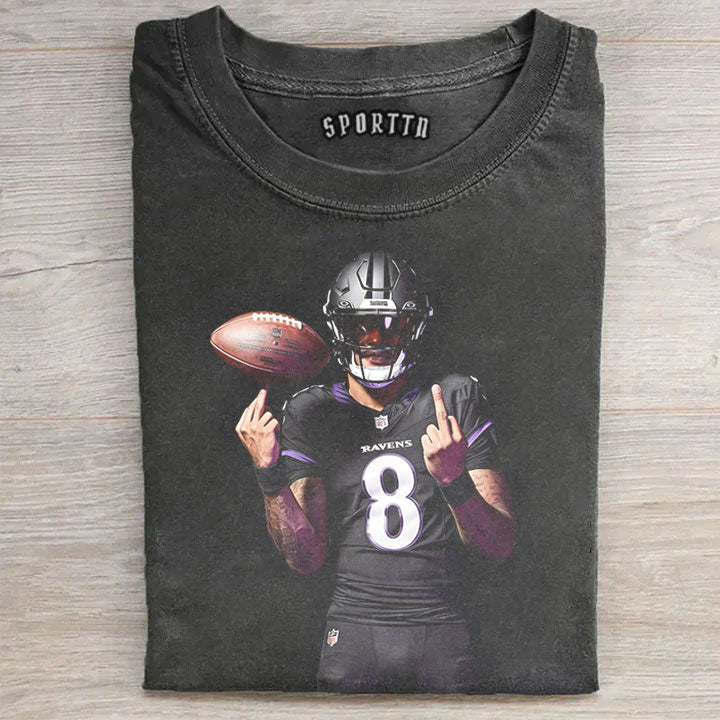 Lamar Jackson“THE NEXT FLIGHT” #8 T-shirt