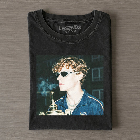 Wimbledon 2026 Men's Singles Champion Italy Jannik Sinner T-shirt