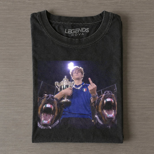 Wimbledon 2026 Men's Singles Champion Italy Jannik Sinner T-shirt