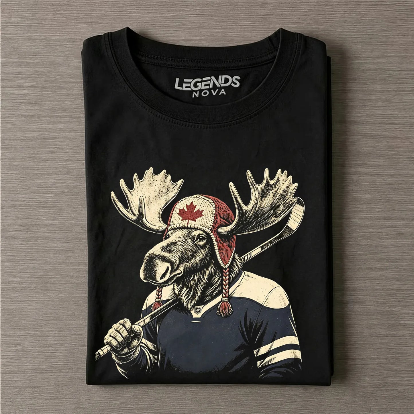 Moose Hockey Funny T-shirt