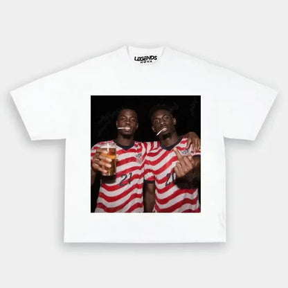 Timothy Weah & Folarin Balogun American Soccer Style Tee