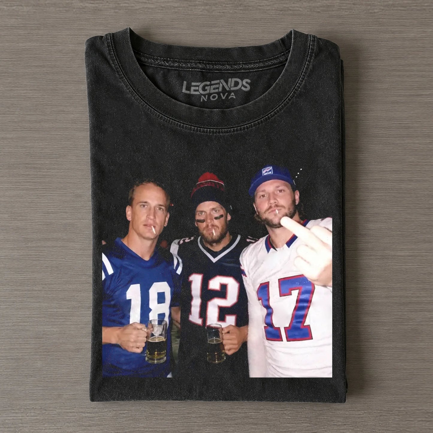 Peyton Manning & Tom Brady & Josh Allen NFL T-shirt