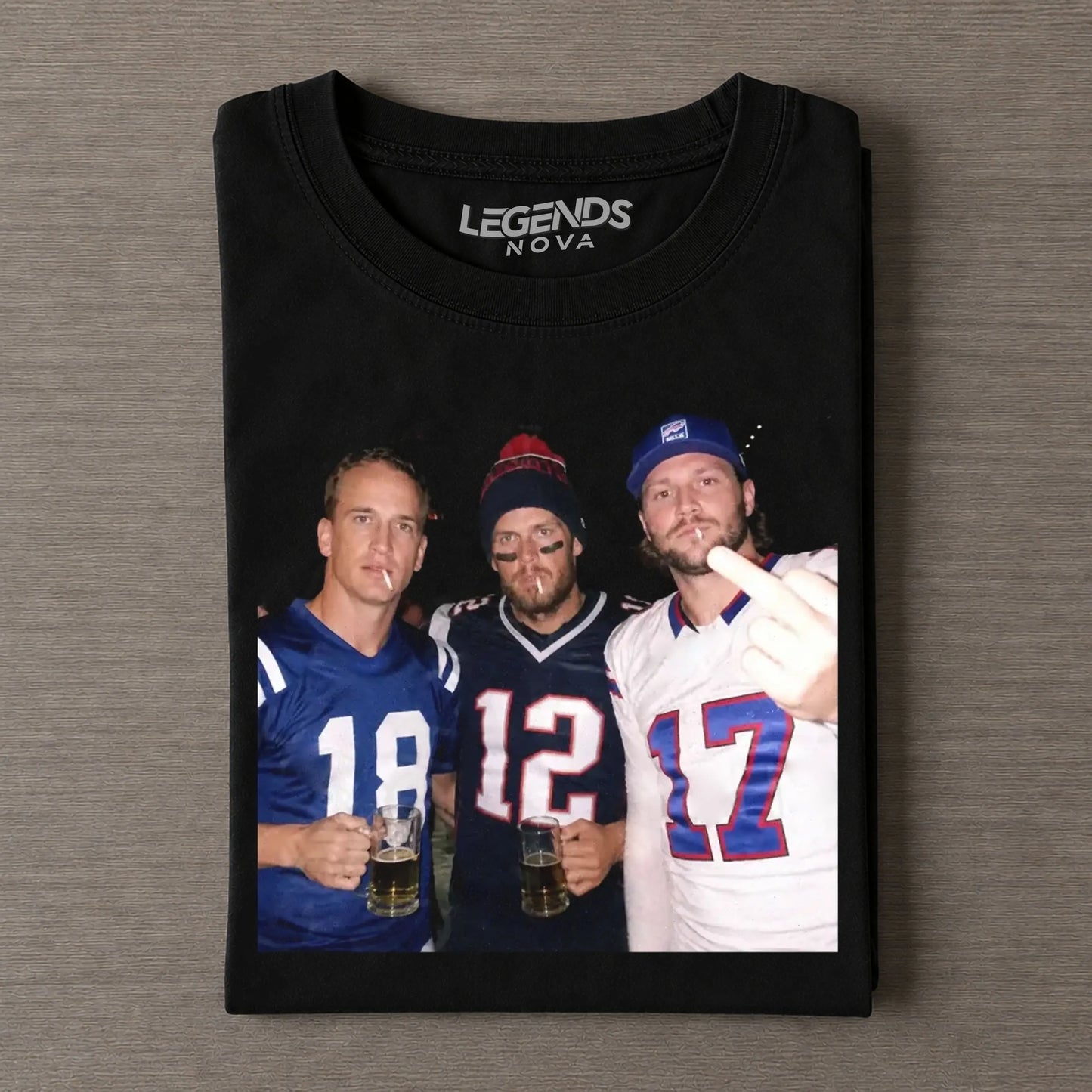 Peyton Manning & Tom Brady & Josh Allen NFL T-shirt