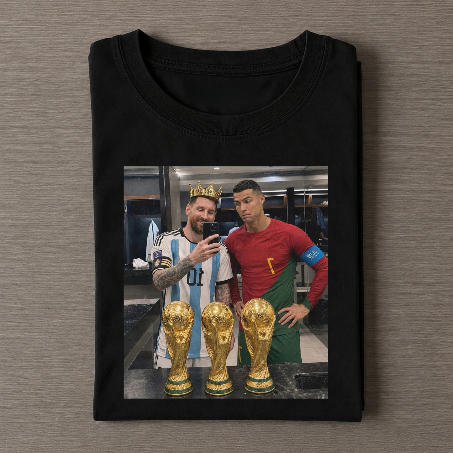 Vintage Messi & Ronaldo GOATs T-Shirt