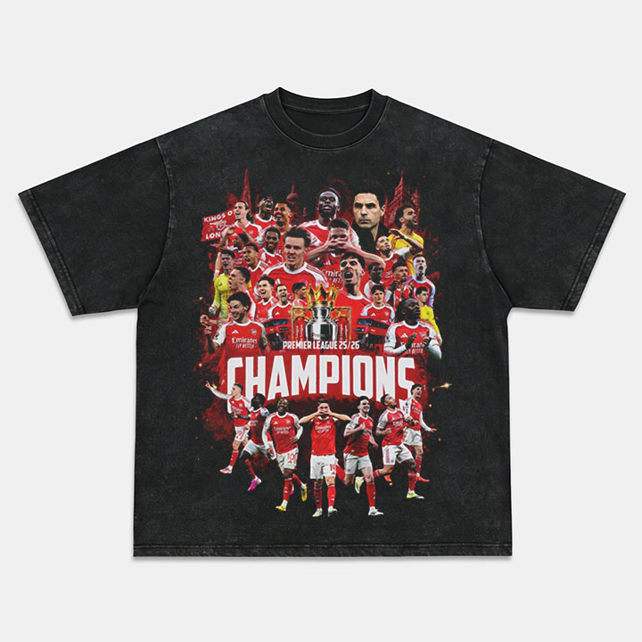 Arsenal Premier League Champions Shirt, Gunners Trophy Graphic Tee