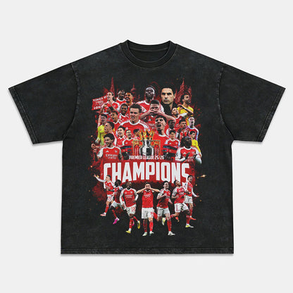 Arsenal Premier League Champions Shirt, Gunners Trophy Graphic Tee