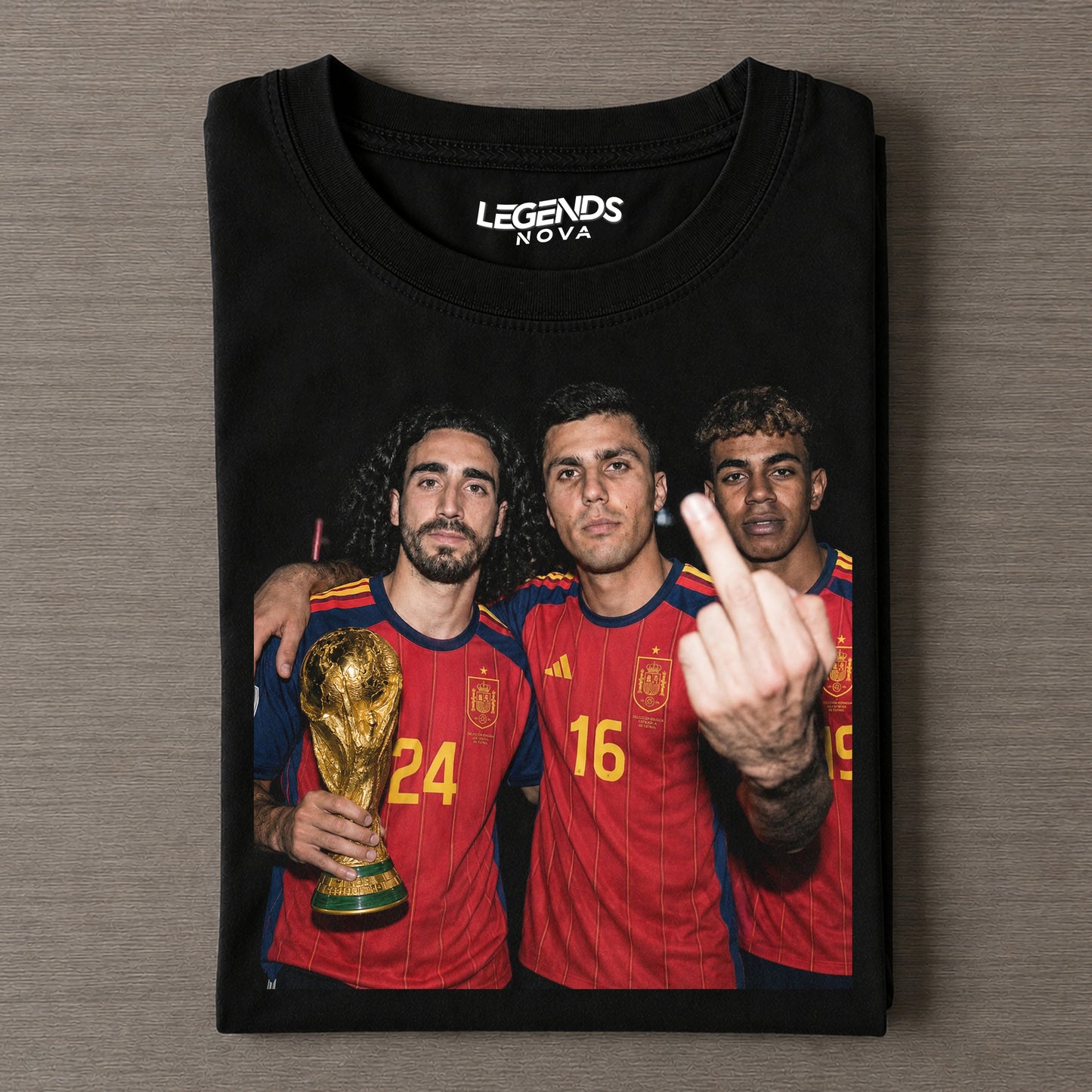 Lamine Yamal & Marc Cucurella & Rodri FIFA 2026 Champion Tee