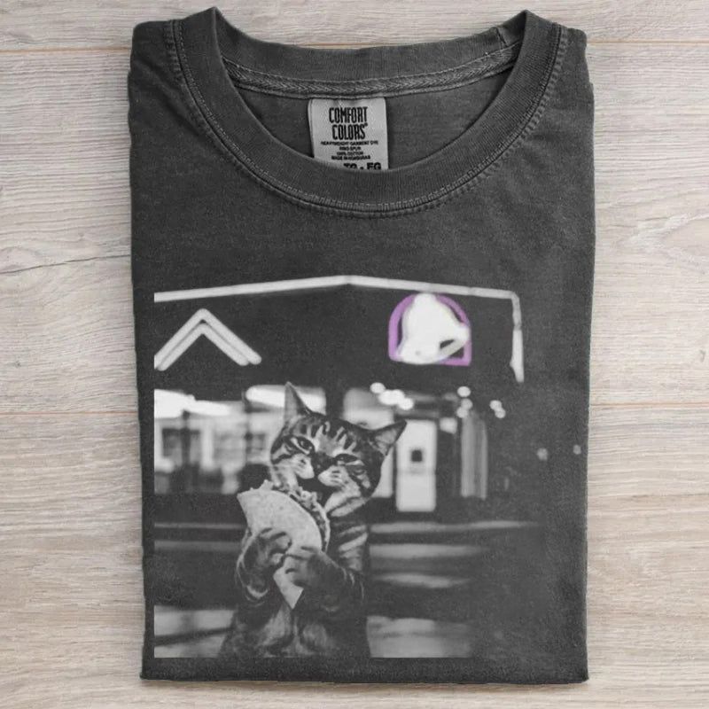 Funny Cat Eating Taco T-shirt