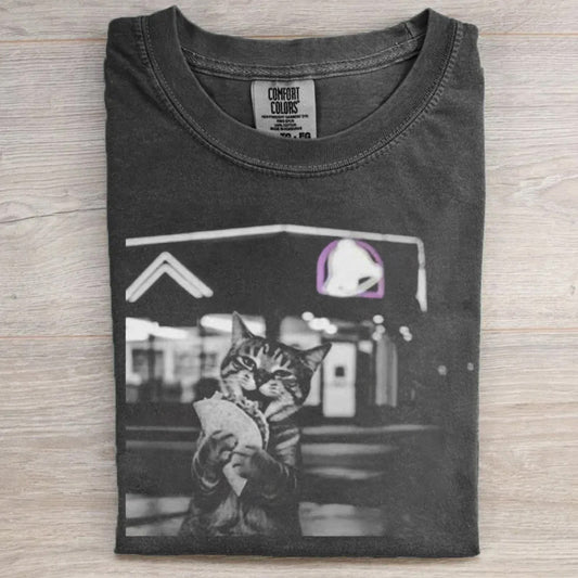 Funny Cat Eating Taco T-shirt