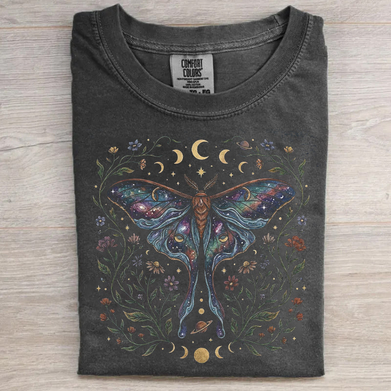Luna Moth Floral Nature Lover T-shirt