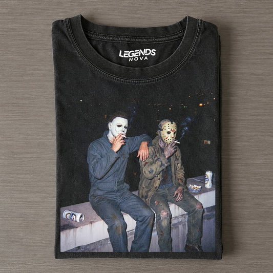 Vintage Halloween Michael Myers & Jason Voorhees Tee