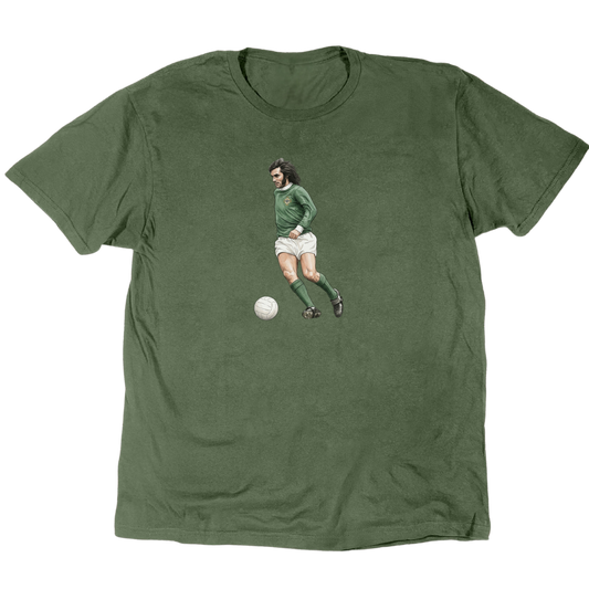 George Best Green And White T-Shirt