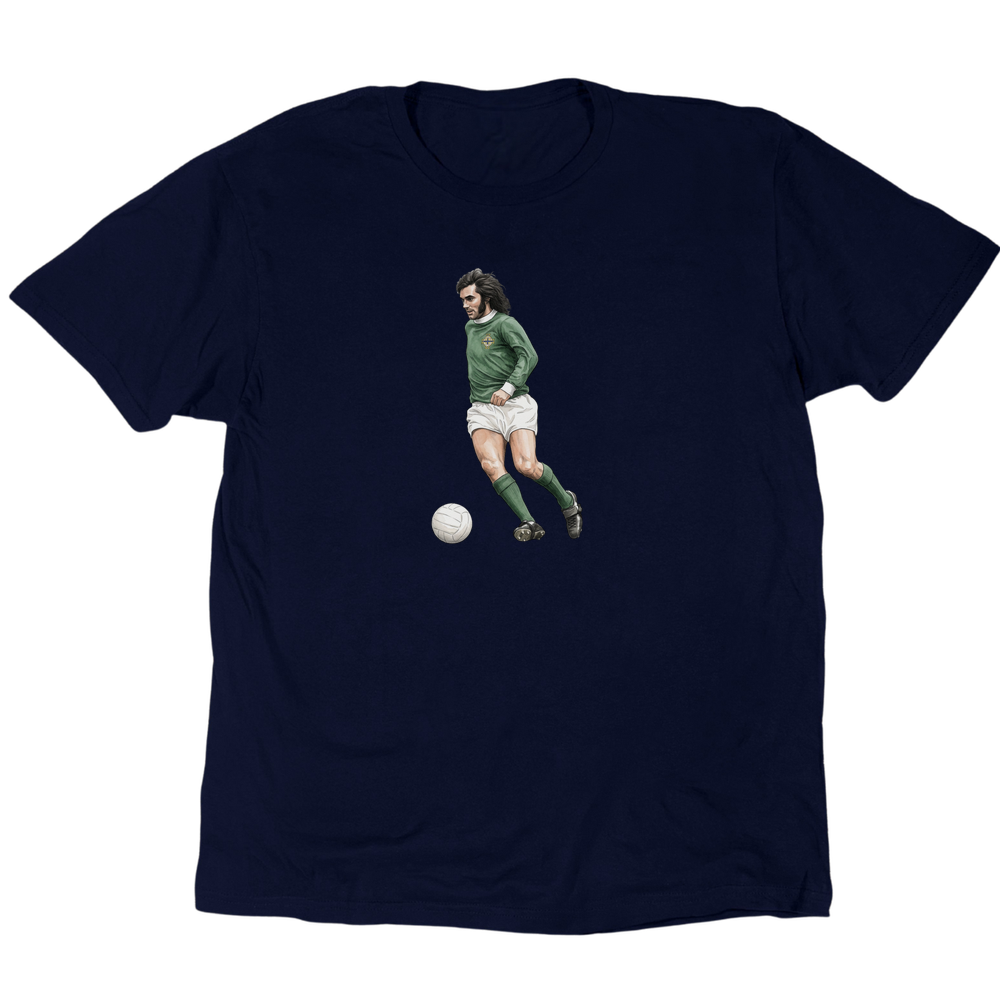 George Best Green And White T-Shirt