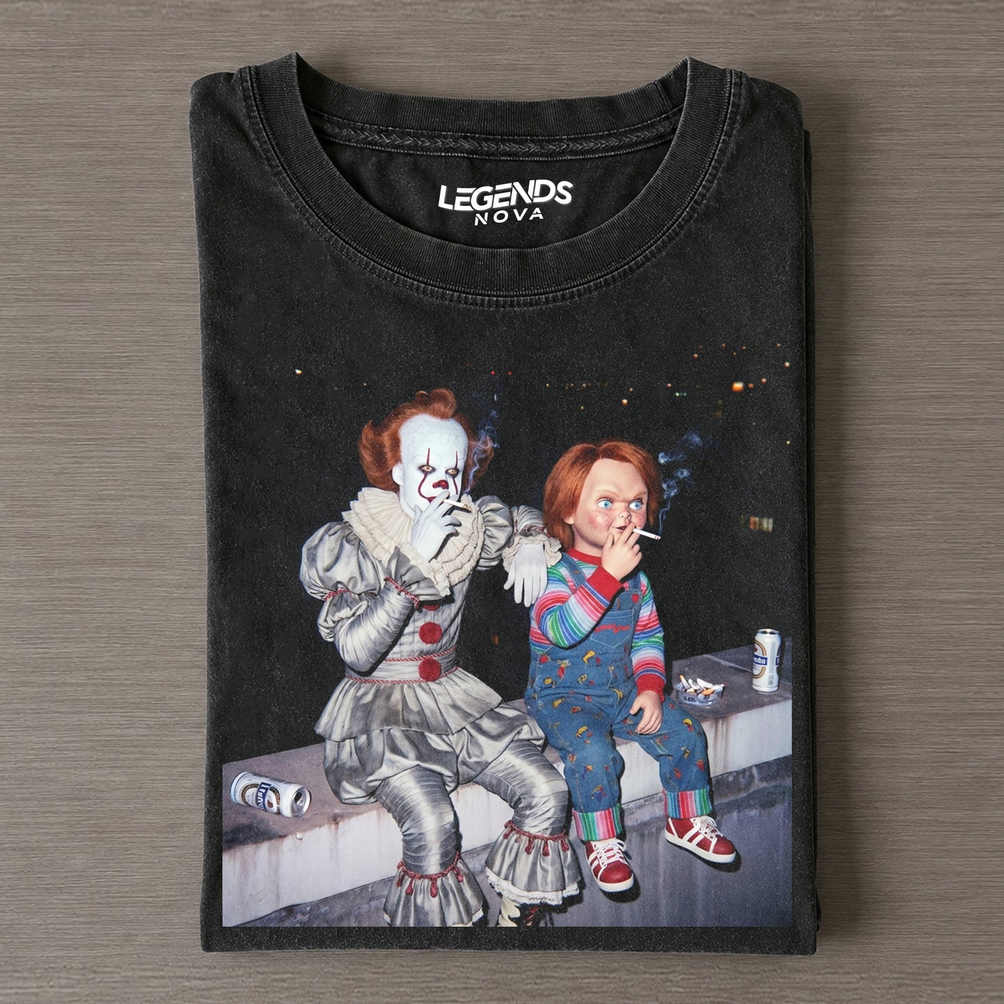 Vintage Halloween Pennywise & Chucky Tee