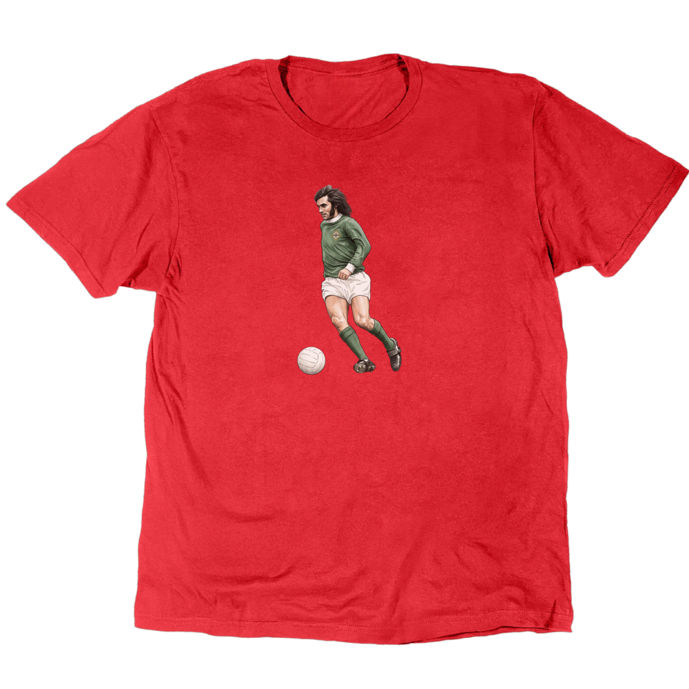 George Best Green And White T-Shirt