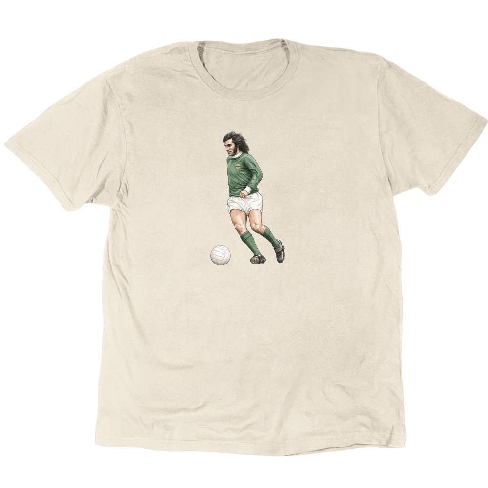 George Best Green And White T-Shirt