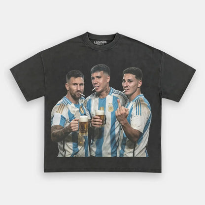Lionel Messi & Enzo Fernández & Julián Álvarez Argentina Tee