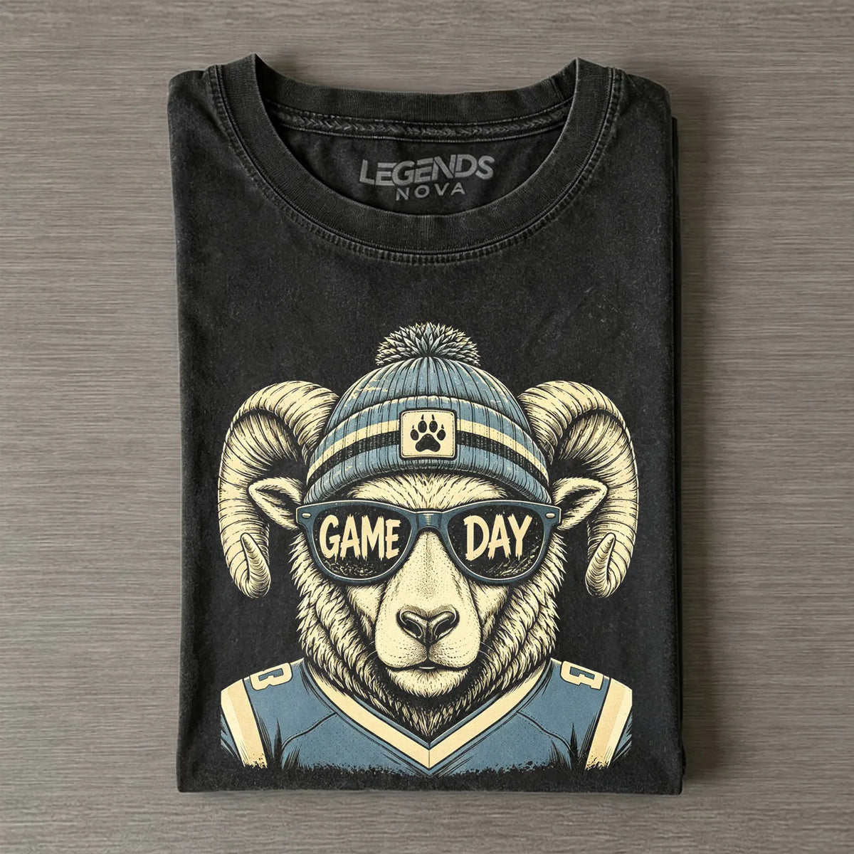 Rams Beanie Football T-shirt