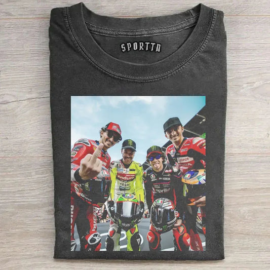 “Big Four”Moto GP Iconic Shot:Francesco "Pecco" Bagnaia & Franco Morbidelli & Marco Bezzecchi & Luca Marini T-shirt