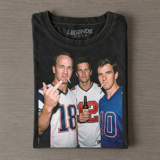 Eli & Peyton Manning & Tom Brady Football T-shirt