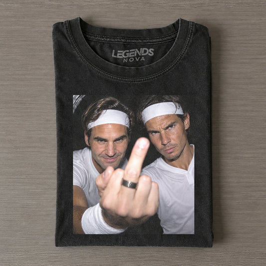 Roger Federer & Rafael Nadal Tennis legend graphic T-shirt