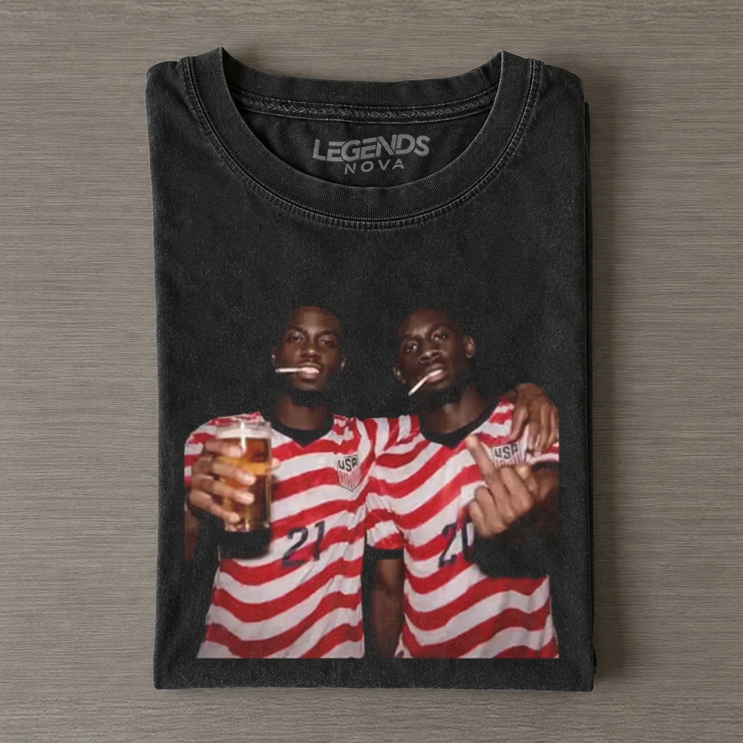 Timothy Weah & Folarin Balogun American Soccer Style Tee