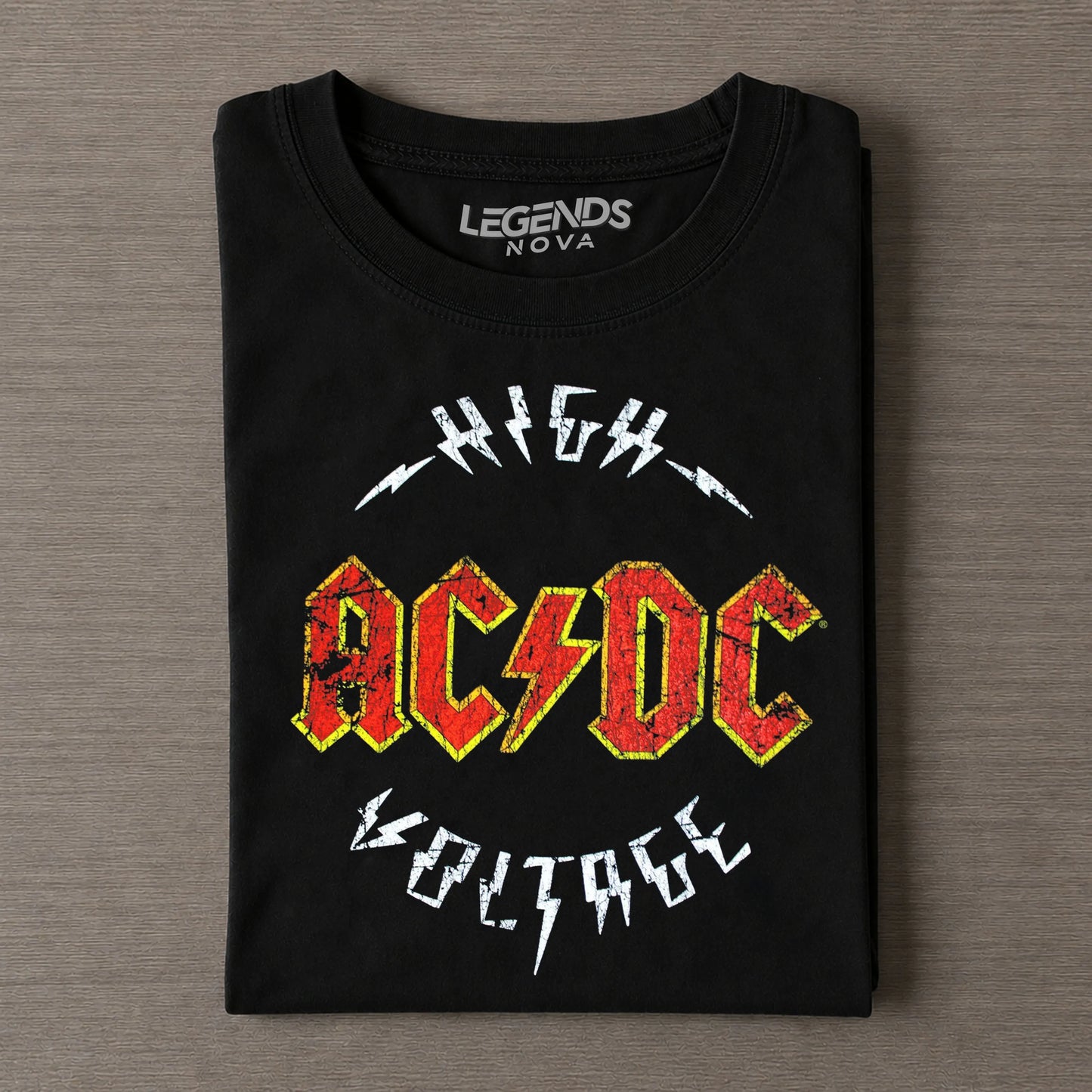 Funny ACDC Vintage Rock Band Tee