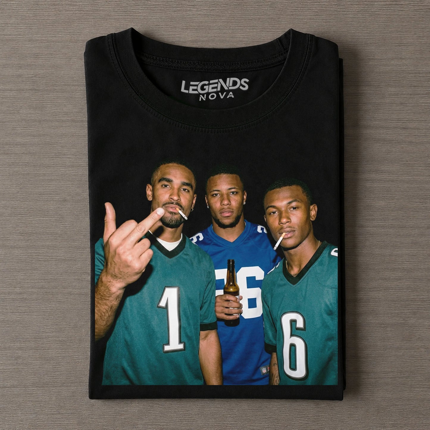 Jalen Hurts & Saquon Barkley & DeVonta Smith Football T-shirt