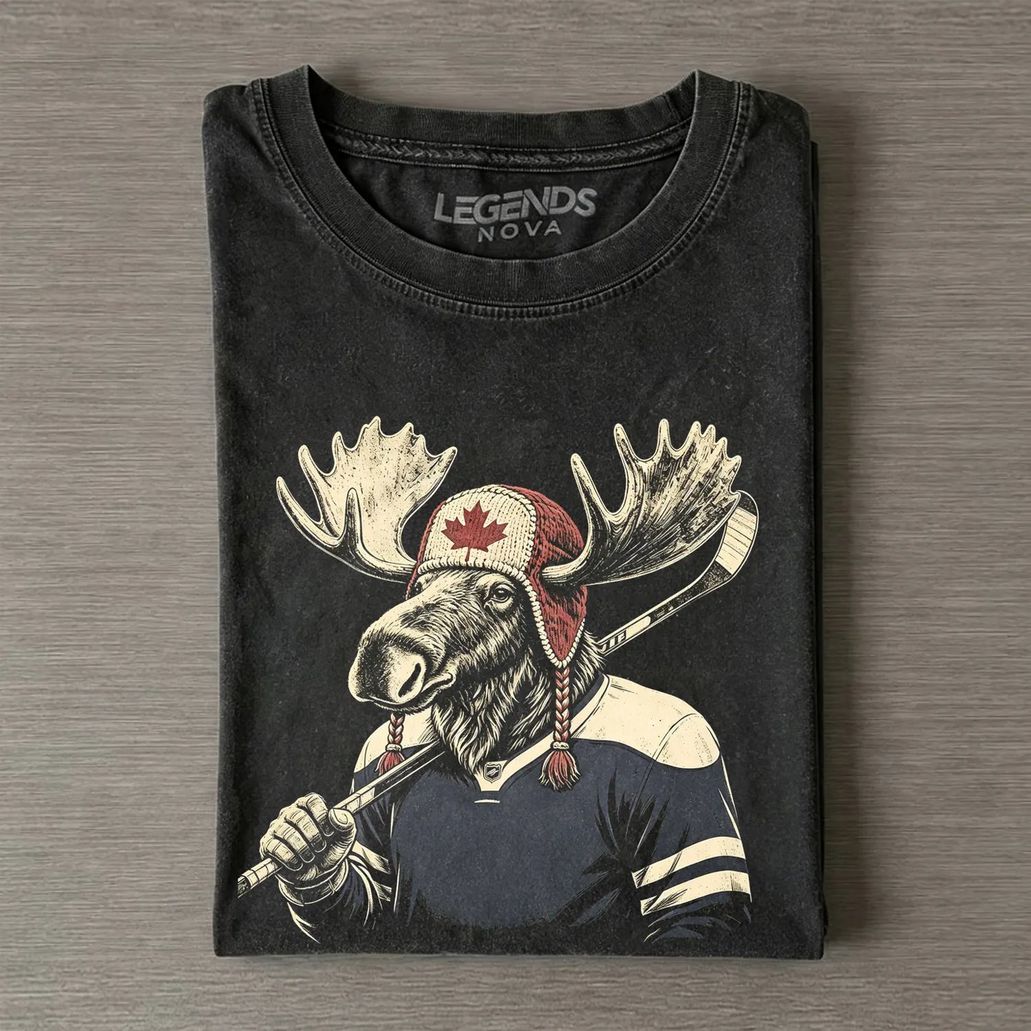 Moose Hockey Funny T-shirt