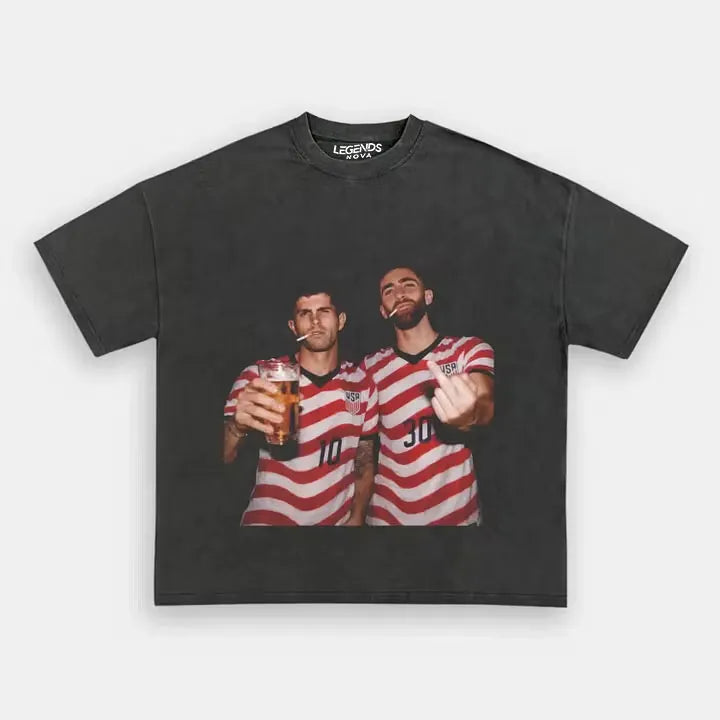 Christian Pulisic & Giovanni Reyna American Soccer Style Tee