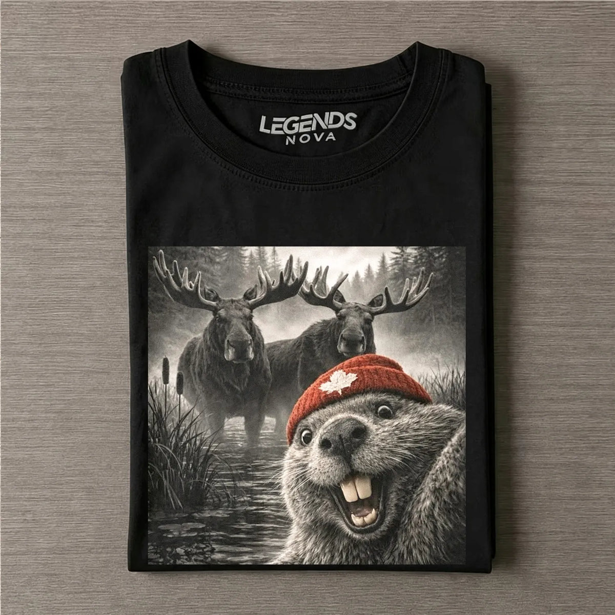Beaver Selfie Encounter - Moose Edition T-Shirt