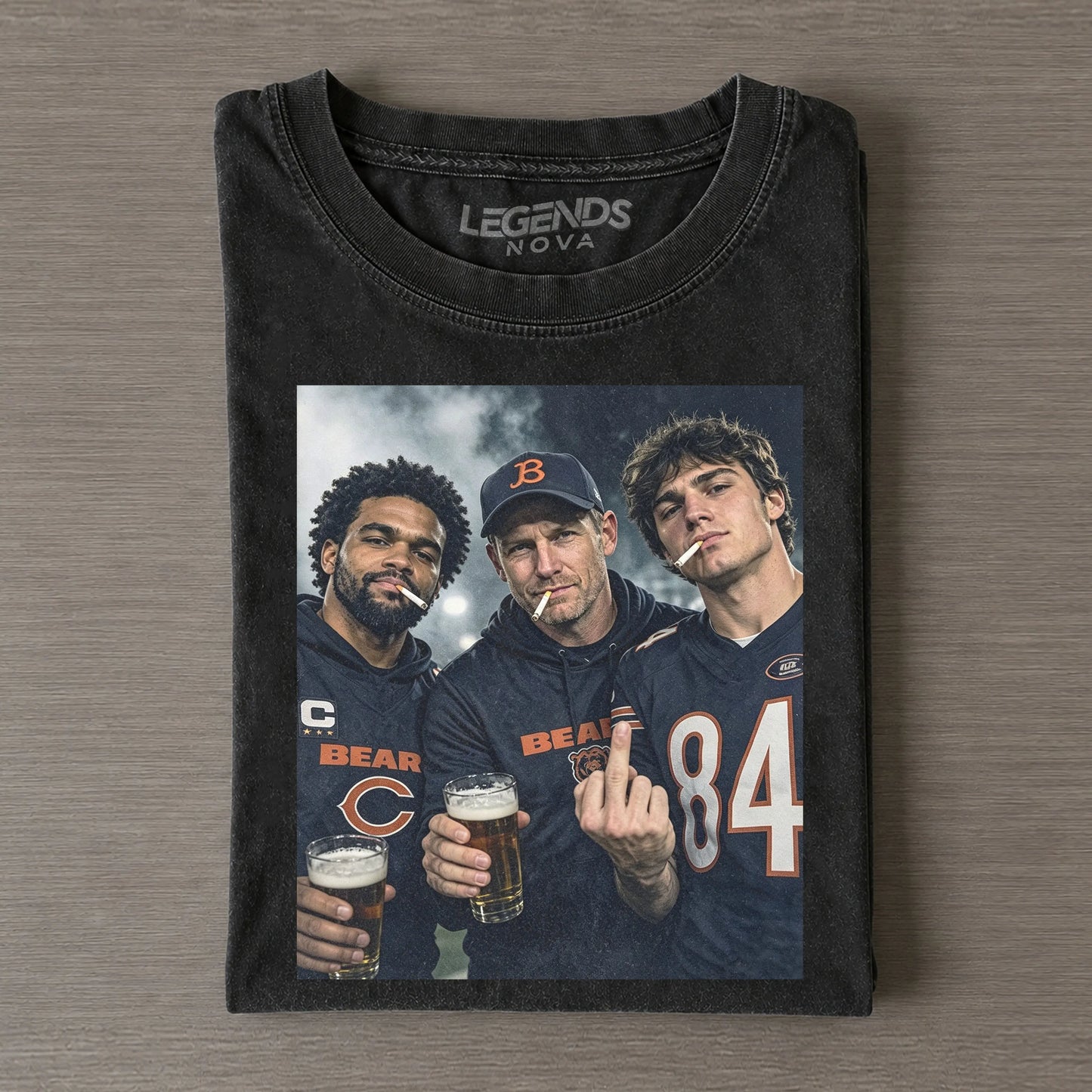 Colston Loveland & Caleb Williams & Ben Johnson Football Shirt
