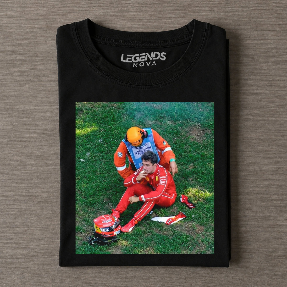 F1 Monza GP Charles Leclerc Crash Iconic Shot Funny T-shirt