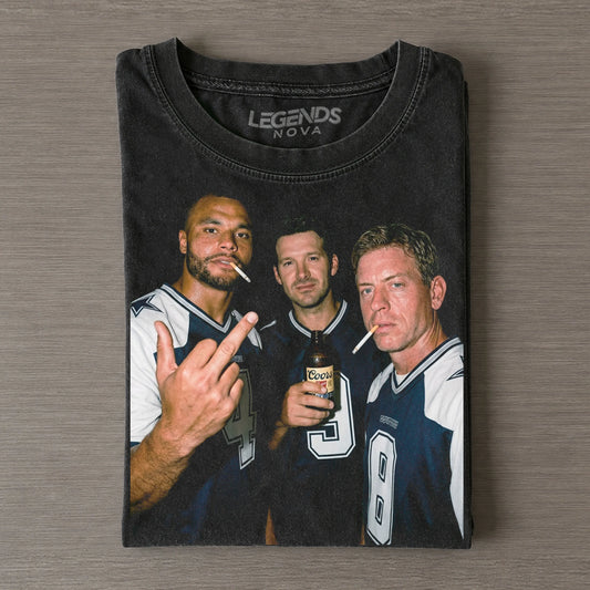 Dak Prescott & Tony Romo & Troy Aikman Football T-shirt