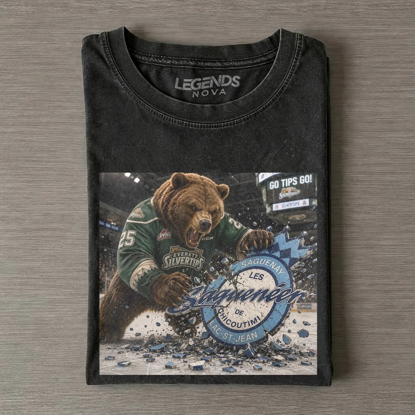 Bear Ice Hockey Funny T-shirt