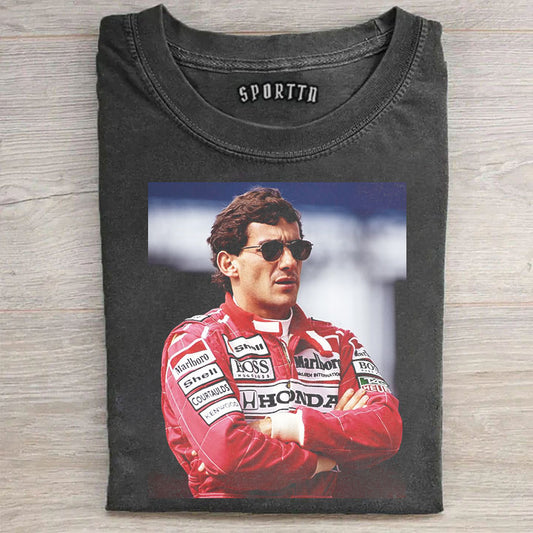 Forever Legend of F1 Senna Classic Retro T-shirt