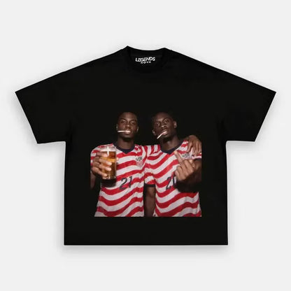 Timothy Weah & Folarin Balogun American Soccer Style Tee