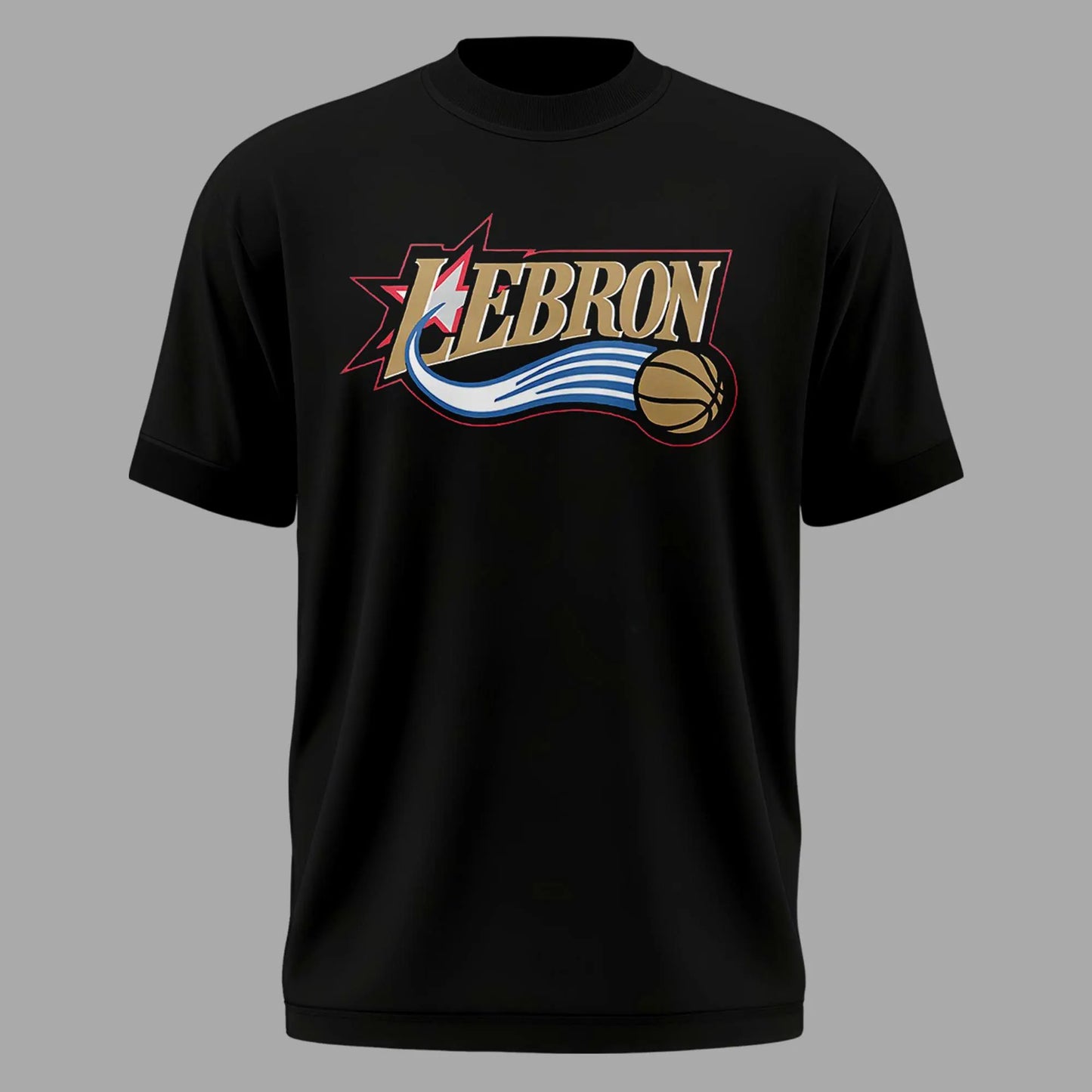 Black LeBron James x Philadelphia 76ers Logo T-Shirt