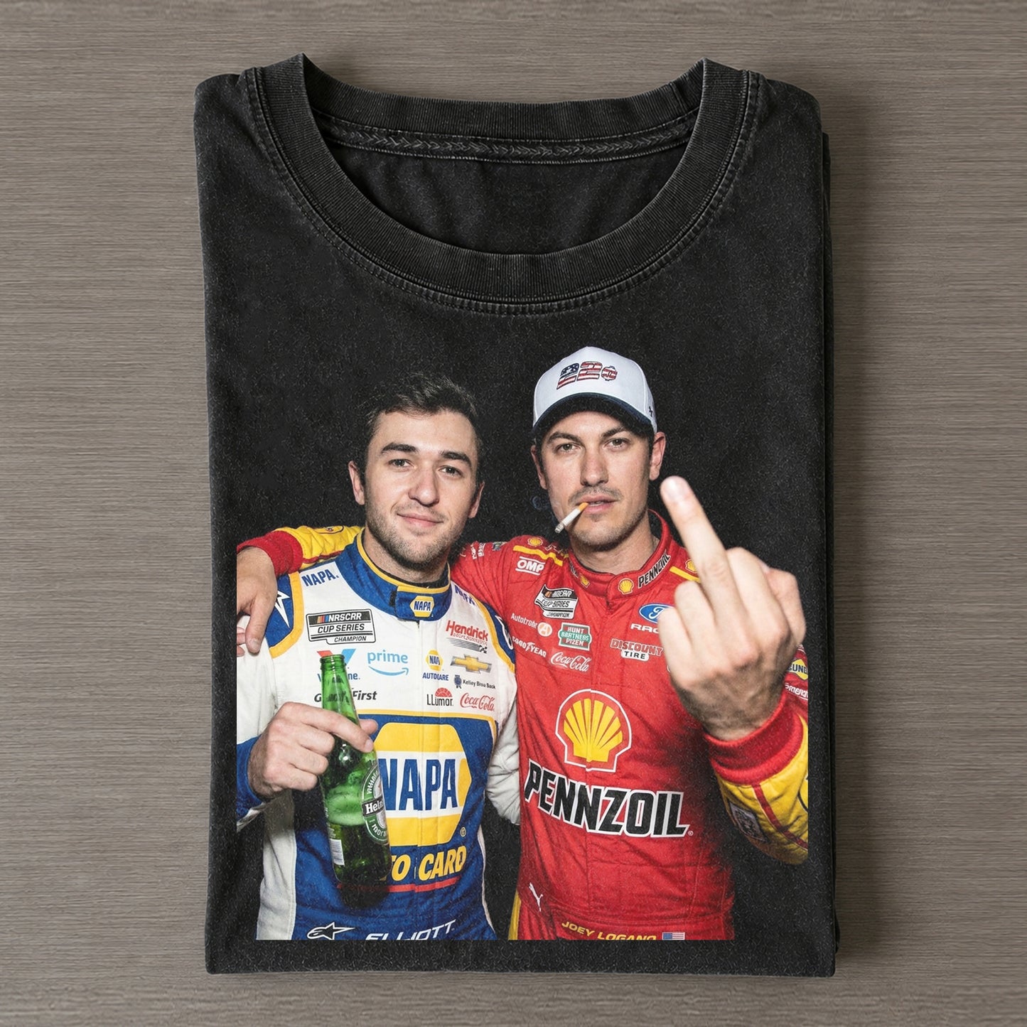 Chase Elliott & Joey Logano Funny Vintage Tee