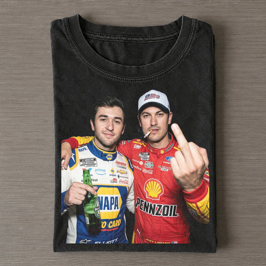 Chase Elliott & Joey Logano Funny Vintage Tee