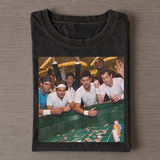 Nadal & Federer & Djokovic & Murray Tennis Big Four Vintage Tee